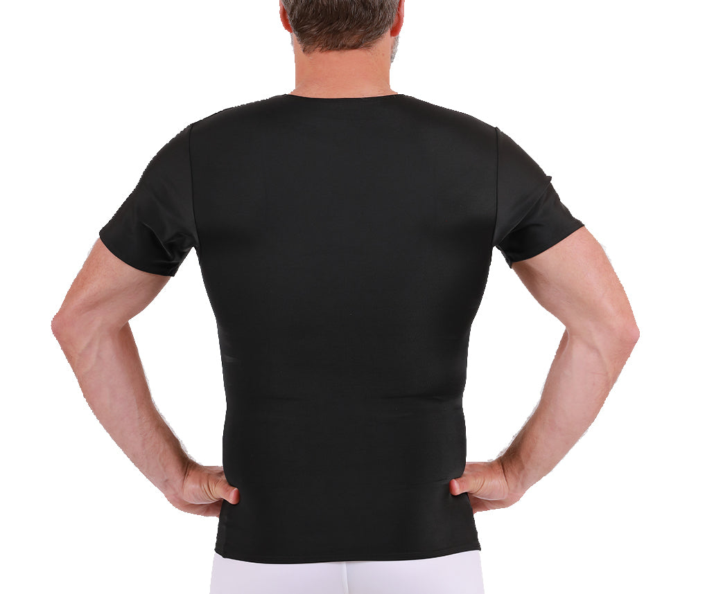  InstantFigure Insta Slim Big & Tall Compression V-Neck Shirt VS0001BT - Black - Bonton