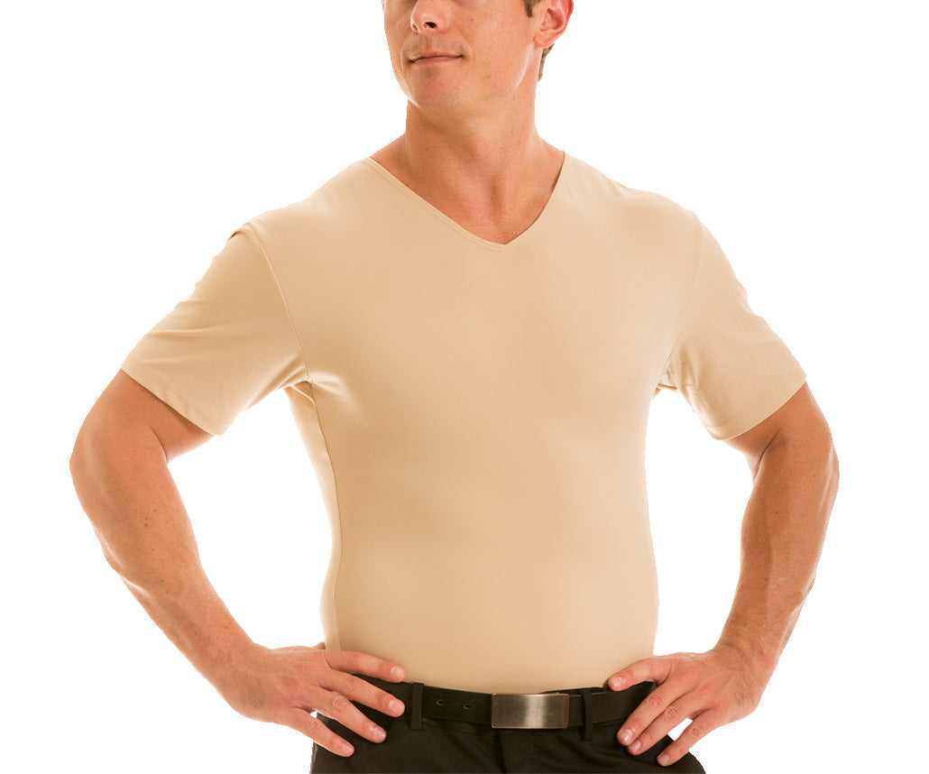  InstantFigure Insta Slim Big & Tall Compression V-Neck Shirt VS0001BT - Black - Bonton