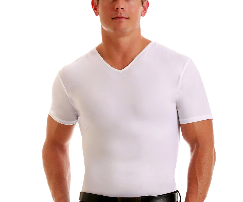  InstantFigure Insta Slim Big & Tall Compression V-Neck Shirt VS0001BT - Black - Bonton