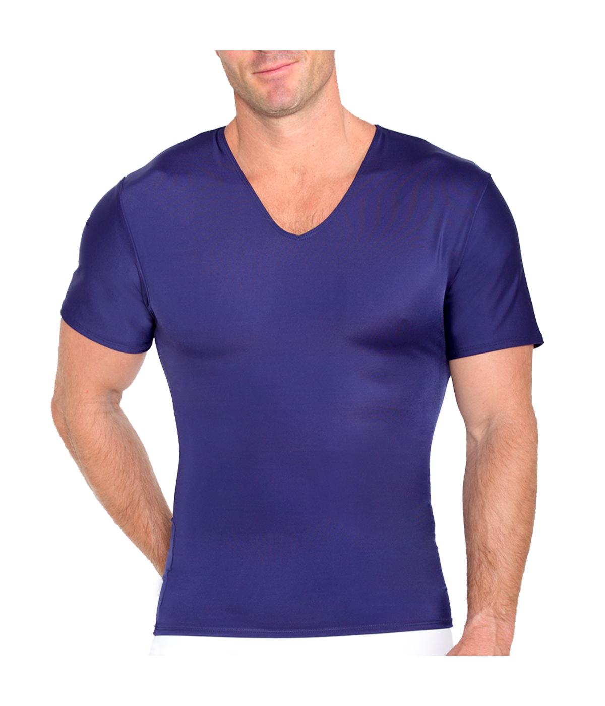  Insta Slim Men Short Sleeve V-Neck - Midnight Navy - Bonton