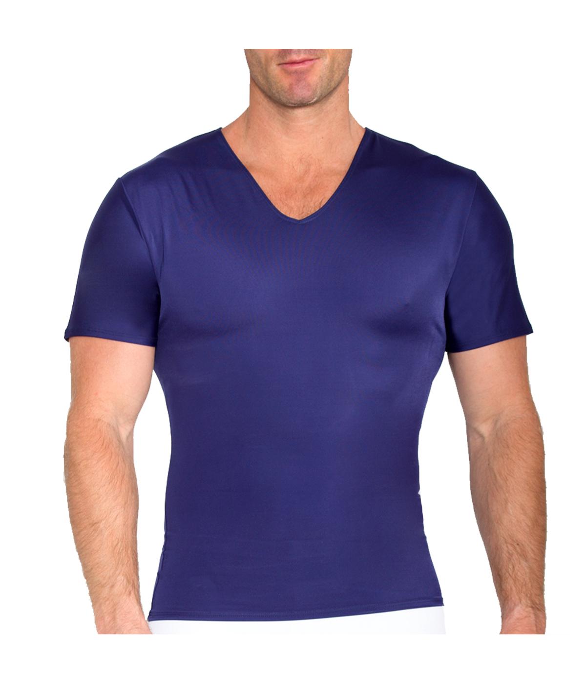  Insta Slim Men Short Sleeve V-Neck - Midnight Navy - Bonton