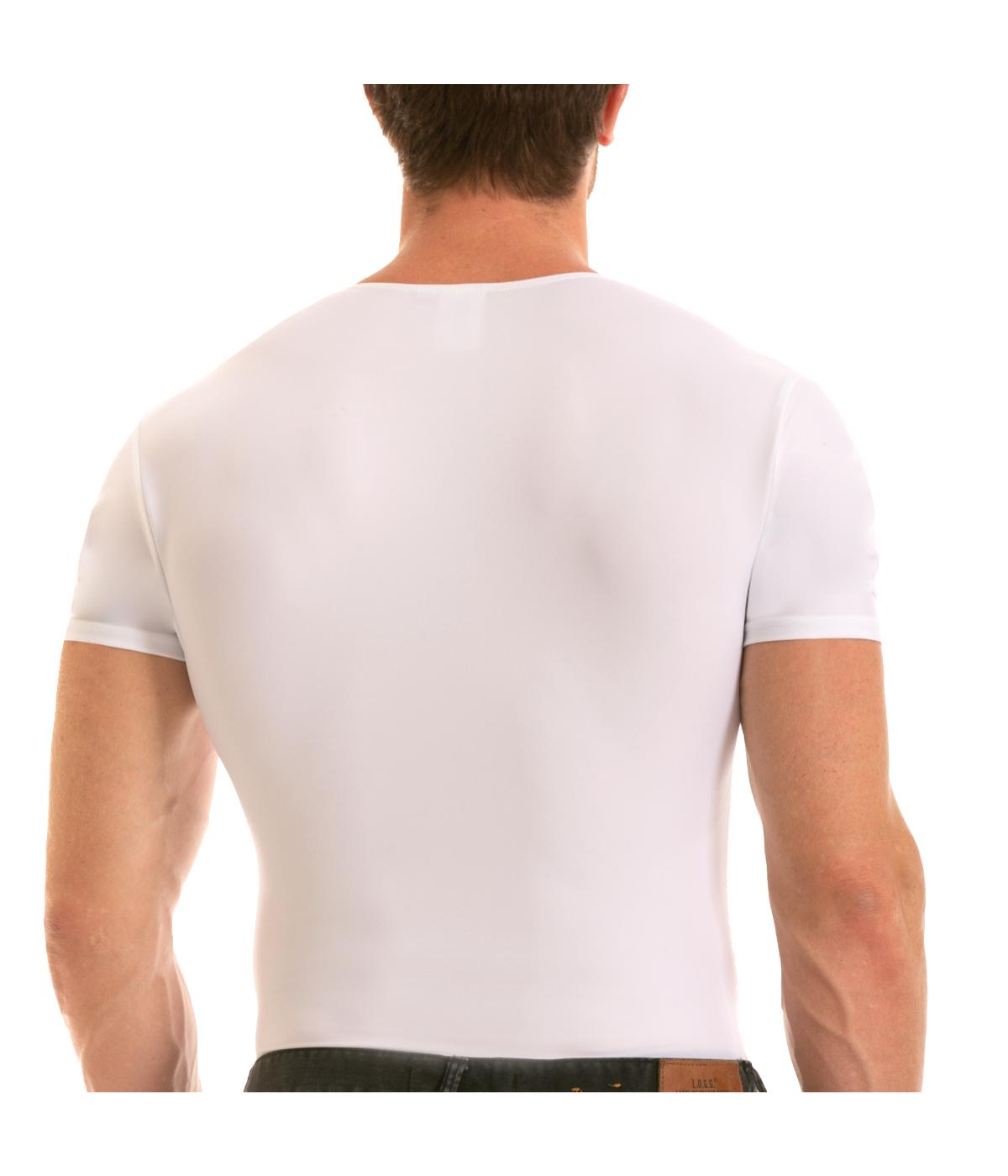  Insta Slim Men Short Sleeve V-Neck - White - Bonton