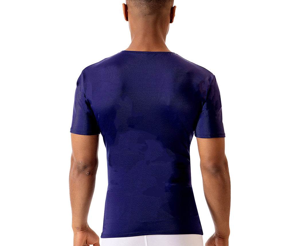  InstantFigure Insta Slim Big & Tall Compression V-Neck Shirt VS0001BT - Black - Bonton