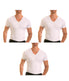  Insta Slim 3-Pack Short Sleeve V-Necks - White - Bonton