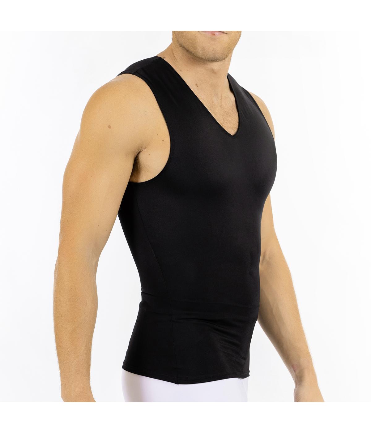  Insta Slim Men Sleeveless V-Neck Tank - Black - Bonton