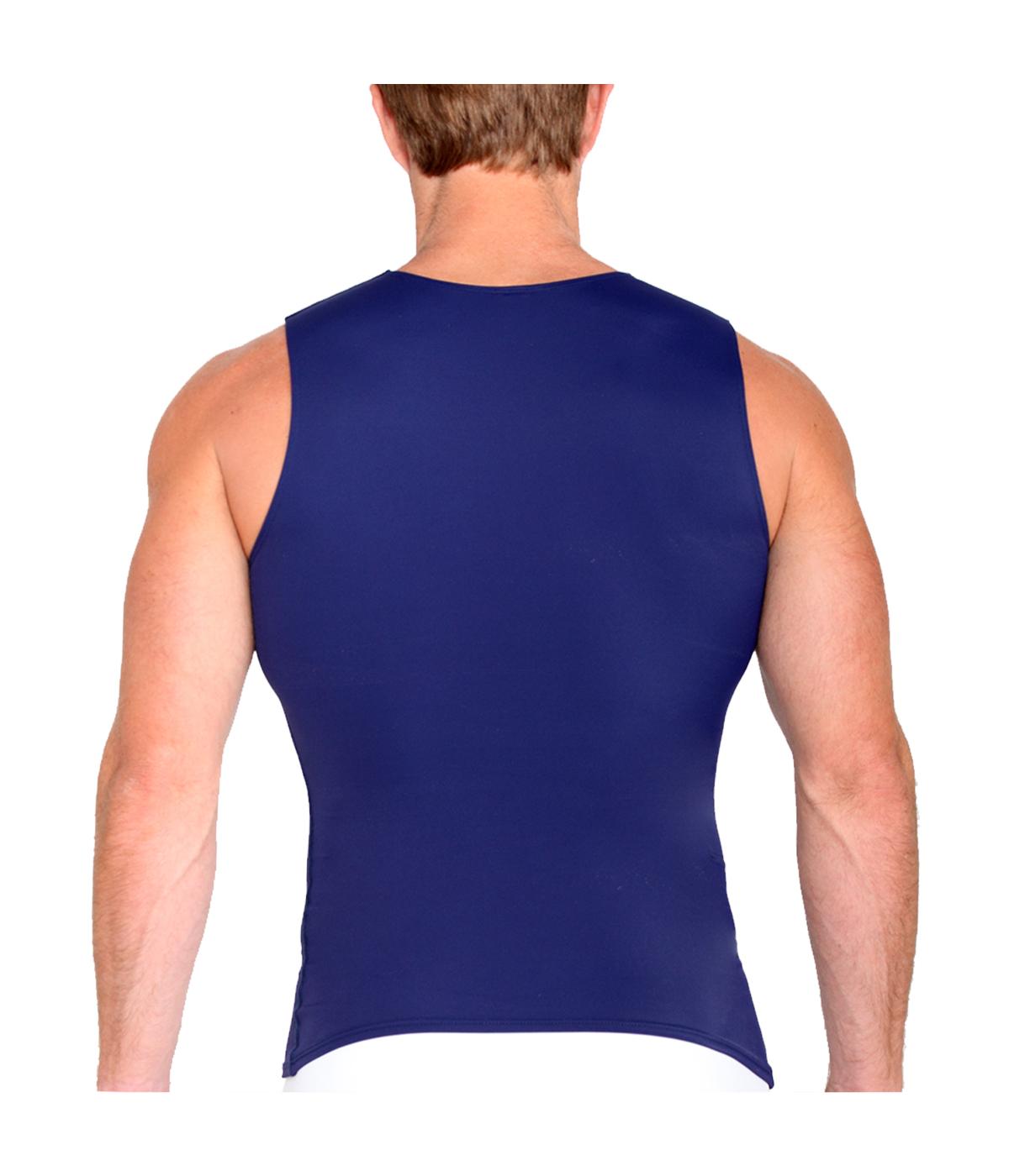  Insta Slim Men Sleeveless V-Neck Tank - Midnight Navy - Bonton