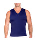  Insta Slim Men Sleeveless V-Neck Tank - Midnight Navy - Bonton