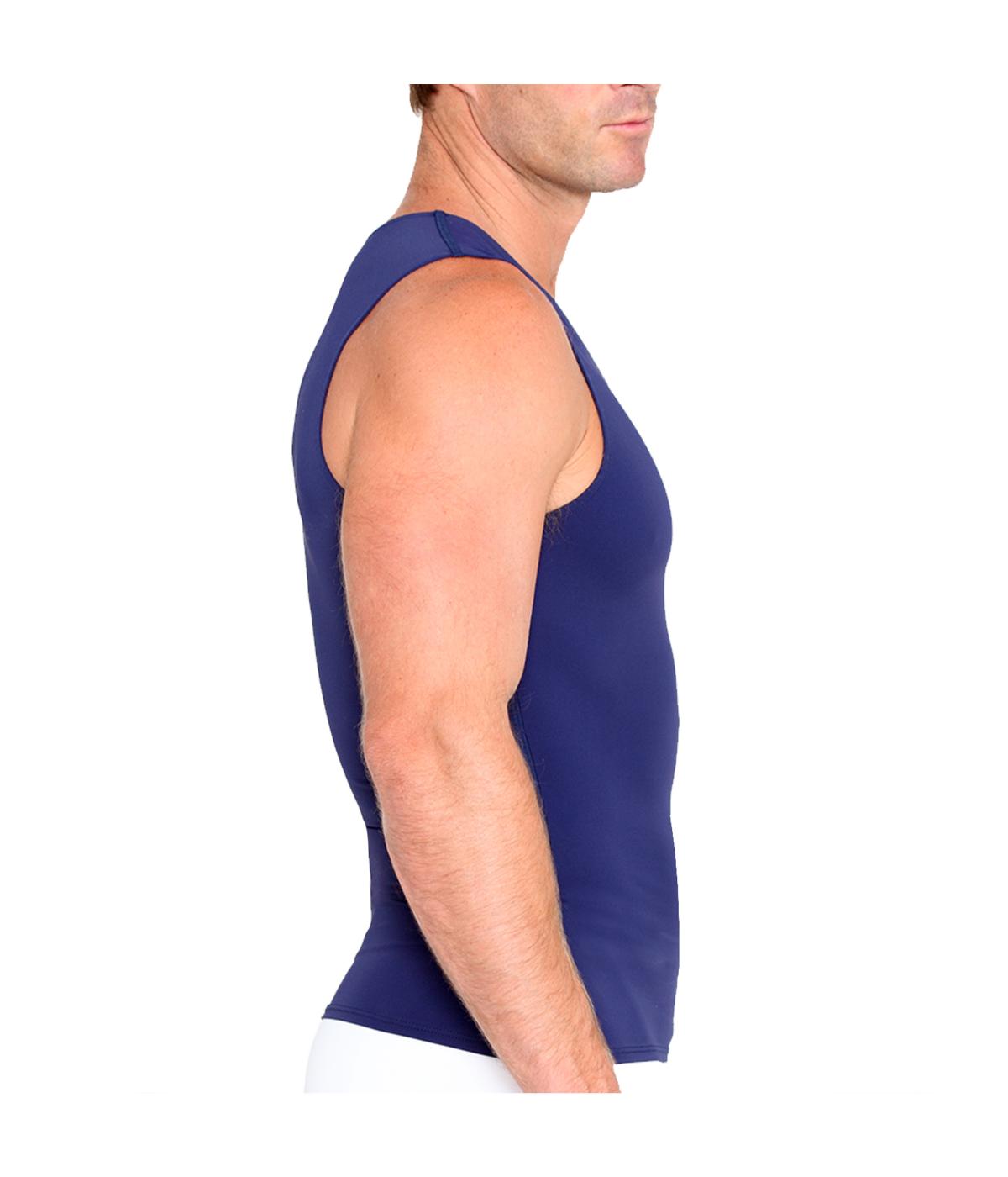  Insta Slim Men Sleeveless V-Neck Tank - Midnight Navy - Bonton