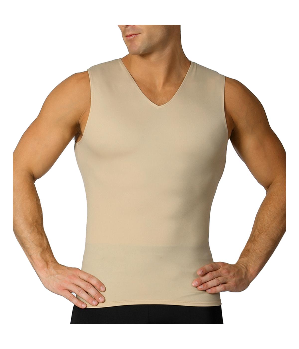  Insta Slim Men Sleeveless V-Neck Tank - Nude - Bonton