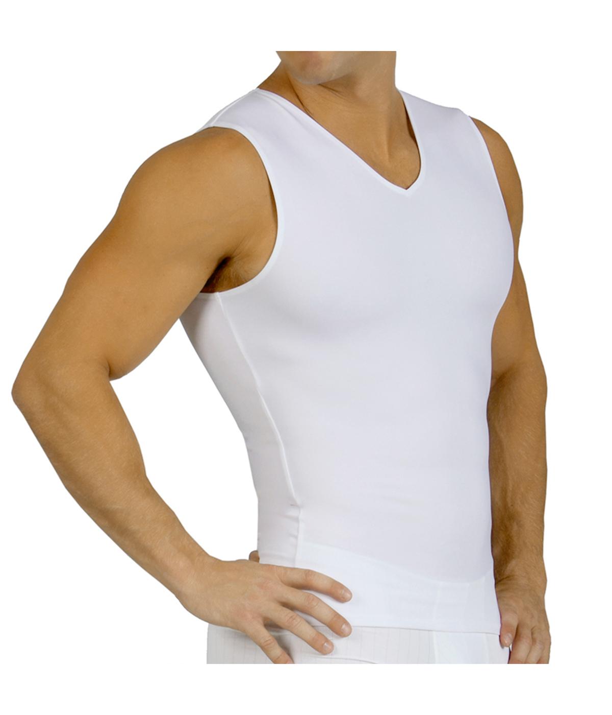  Insta Slim Men Sleeveless V-Neck Tank - White - Bonton