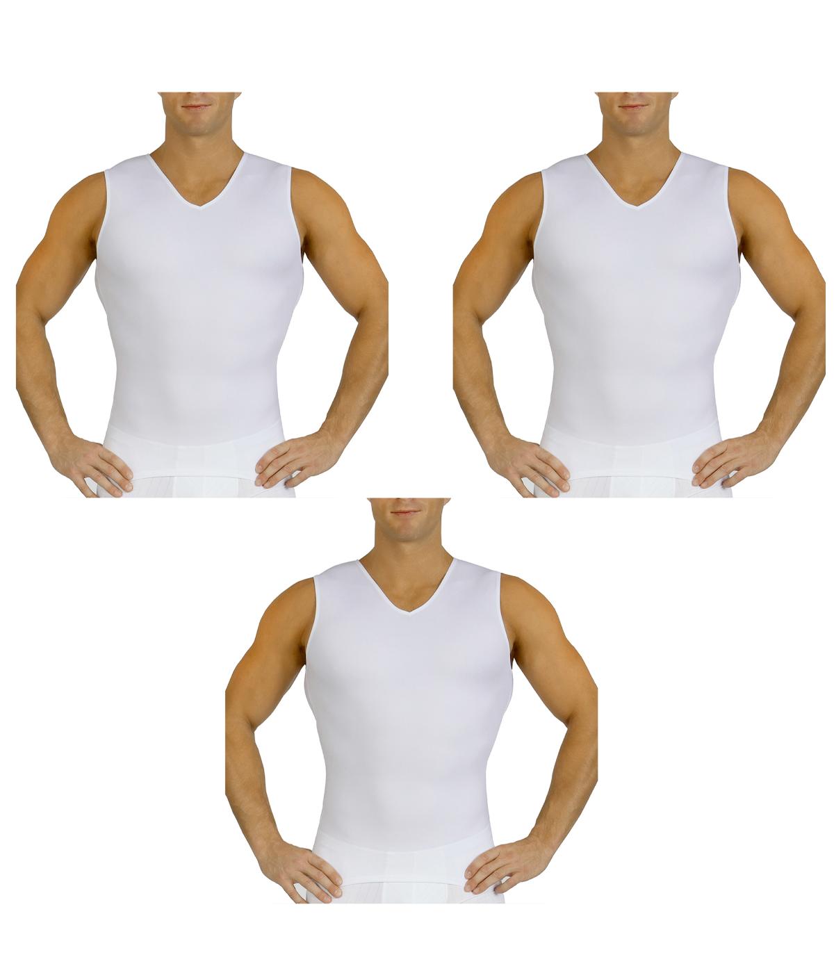  Insta Slim 3-Pack Sleeveless V-Neck Tanks - White - Bonton