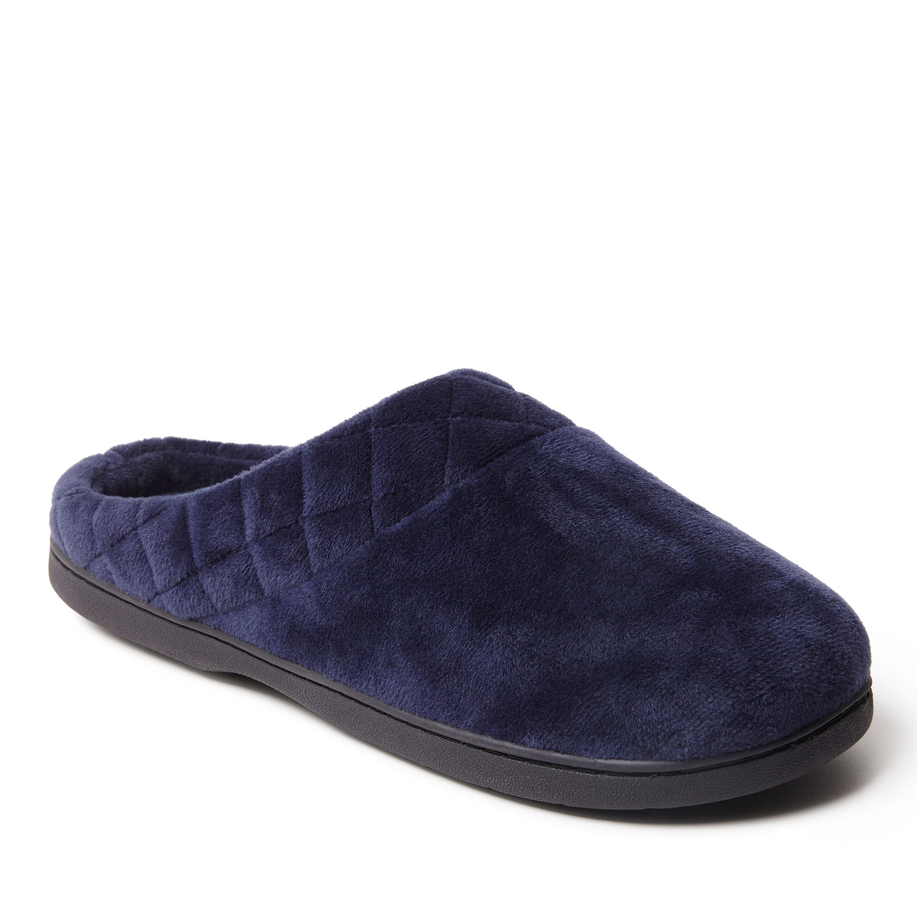  Dearfoams Women's Darcy Velour Indoor/Outdoor Memory Foam Clog Slipper - Black - Bonton