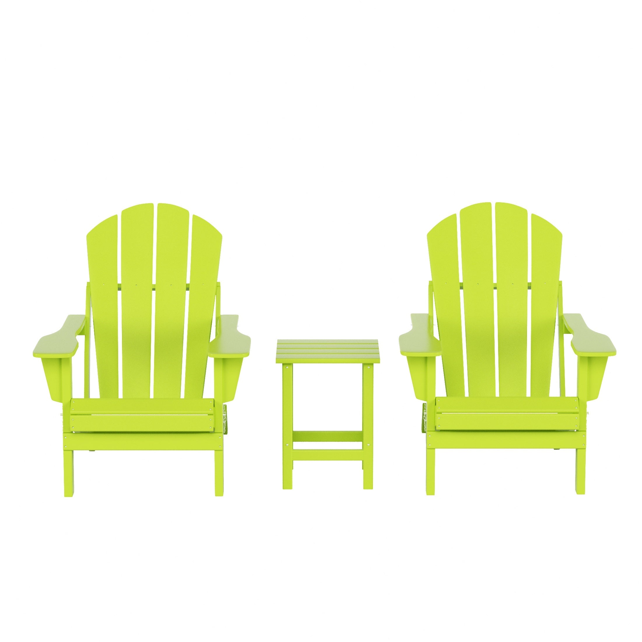  Westin Furniture 3-Piece Outdoor Patio Adirondack Conversation Seating Set - Sand - Bonton