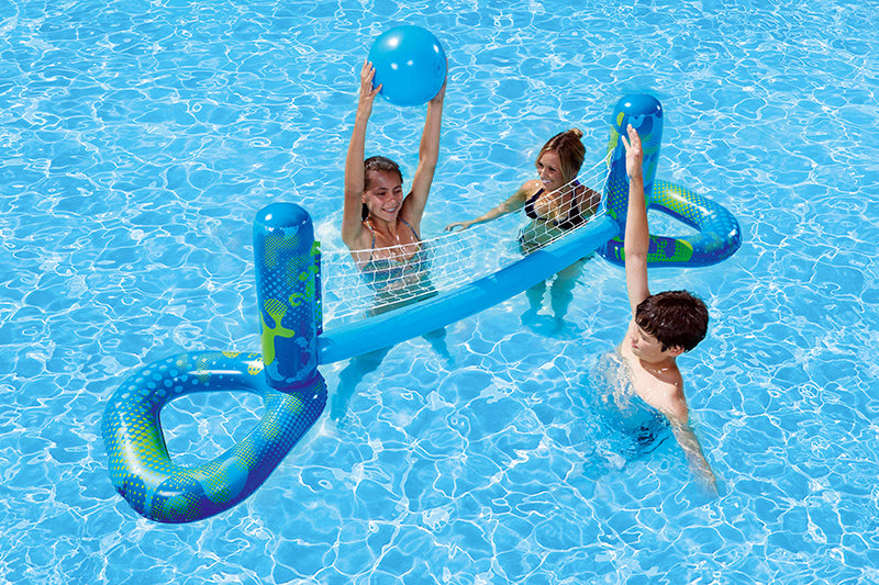  Swim Central Inflatable Blue Aqua Fun Swimming Pool Volley Ball Game - 90