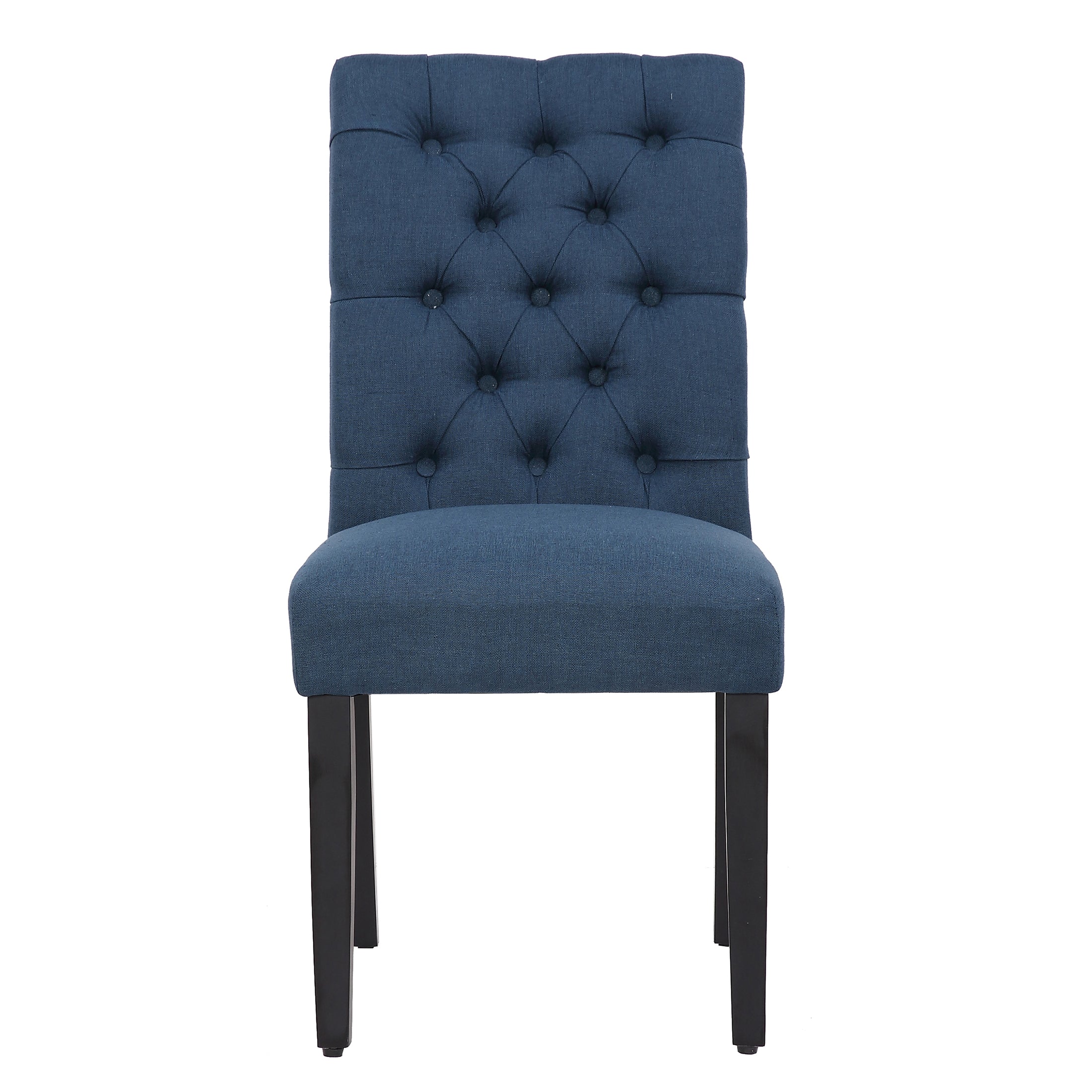  Westin Furniture Upholstered Button Tufted Dining Side Chair, Set of 2 - Blue - Bonton