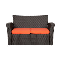 4-Piece Conversation Outdoor Patio Sofa Set with Cushions