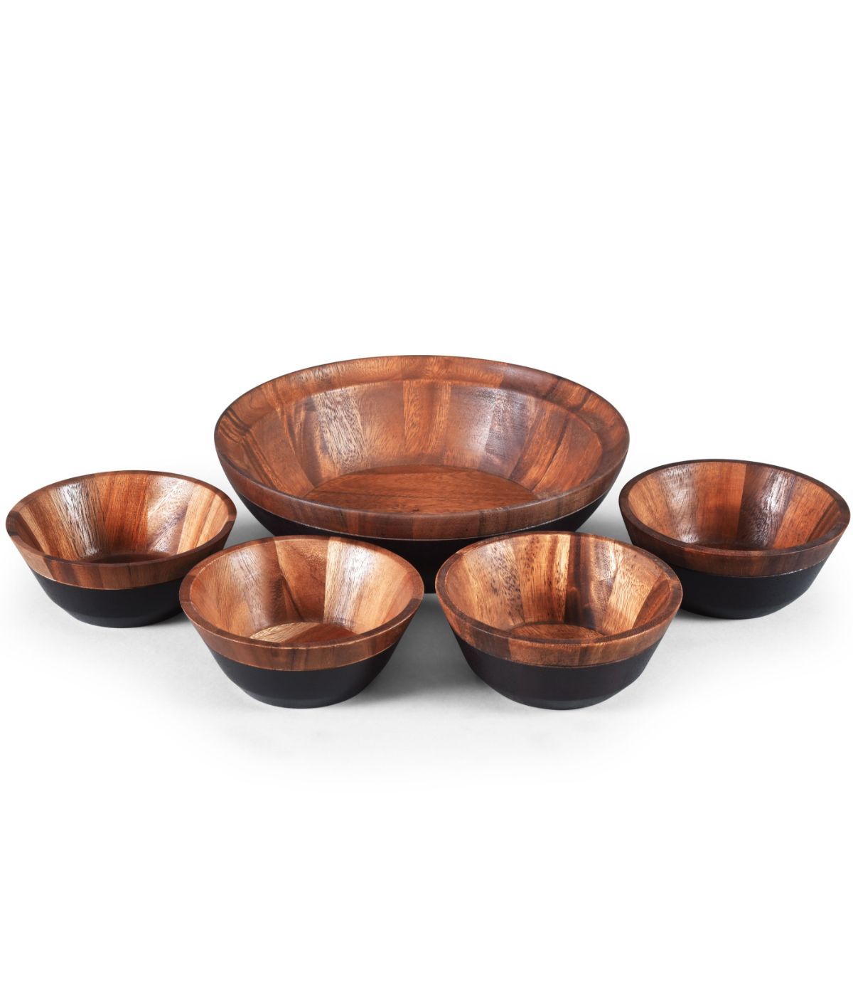  Noritake Kona Wood 5 Piece Salad Set - Brown - Bonton