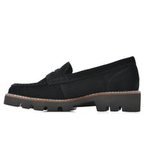 Gunner Lug Sole Loafers Black/Suede