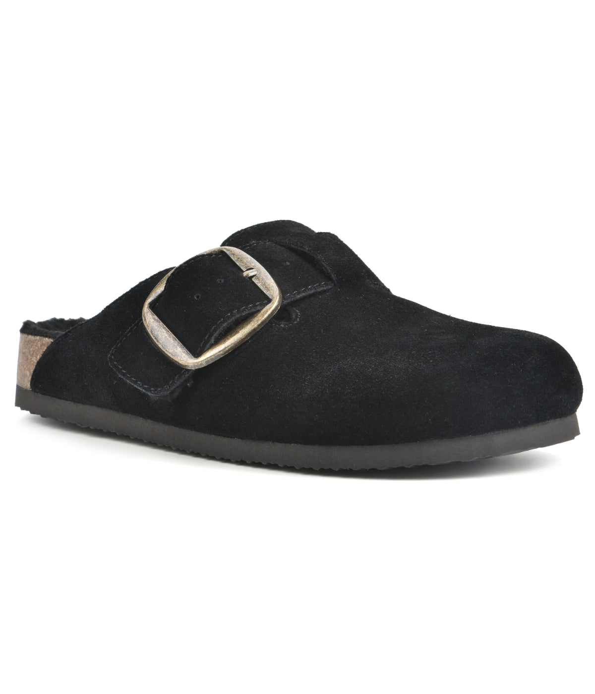  Big Easy Clogs Black/Suede W/ Fur - Black/Suede W/ Fur - Bonton