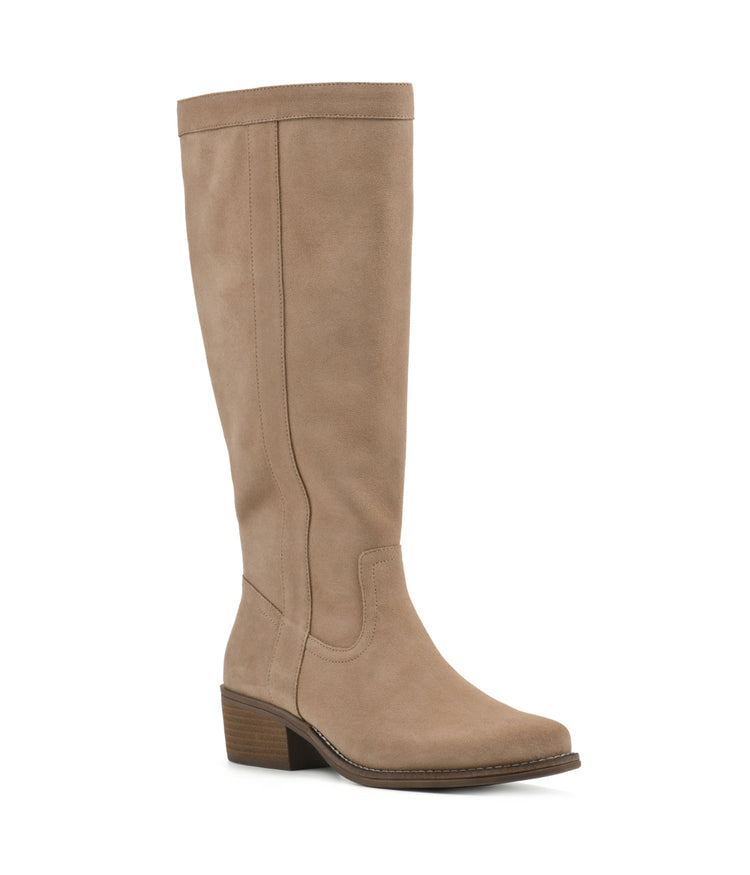 Wide calf on sale boots suede