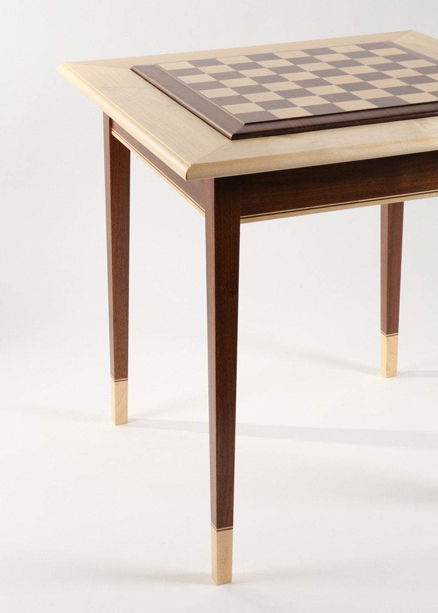  Chess House JLP Walnut Maple Premium Hardwood Chess Table by Chess House - Maple Edge - Bonton