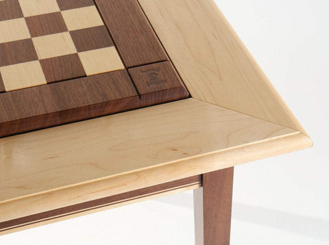 Walnut Maple Premium Hardwood Chess Table - Table - Chess-House