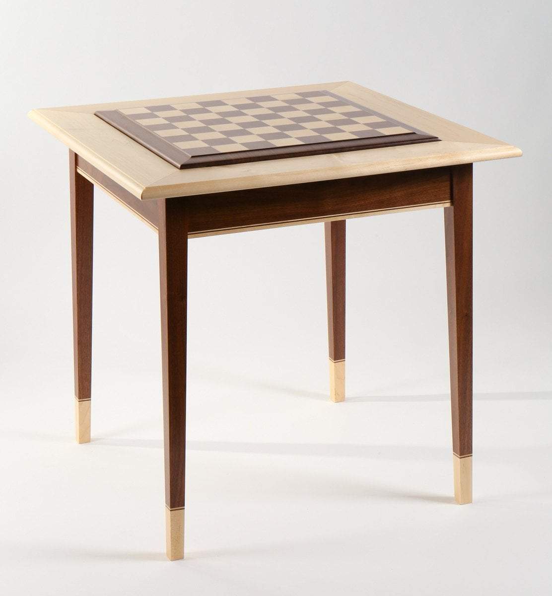  Chess House JLP Walnut Maple Premium Hardwood Chess Table by Chess House - Maple Edge - Bonton