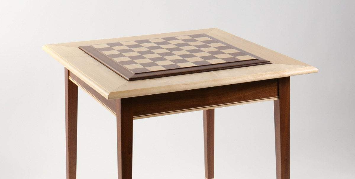  Chess House JLP Walnut Maple Premium Hardwood Chess Table by Chess House - Maple Edge - Bonton
