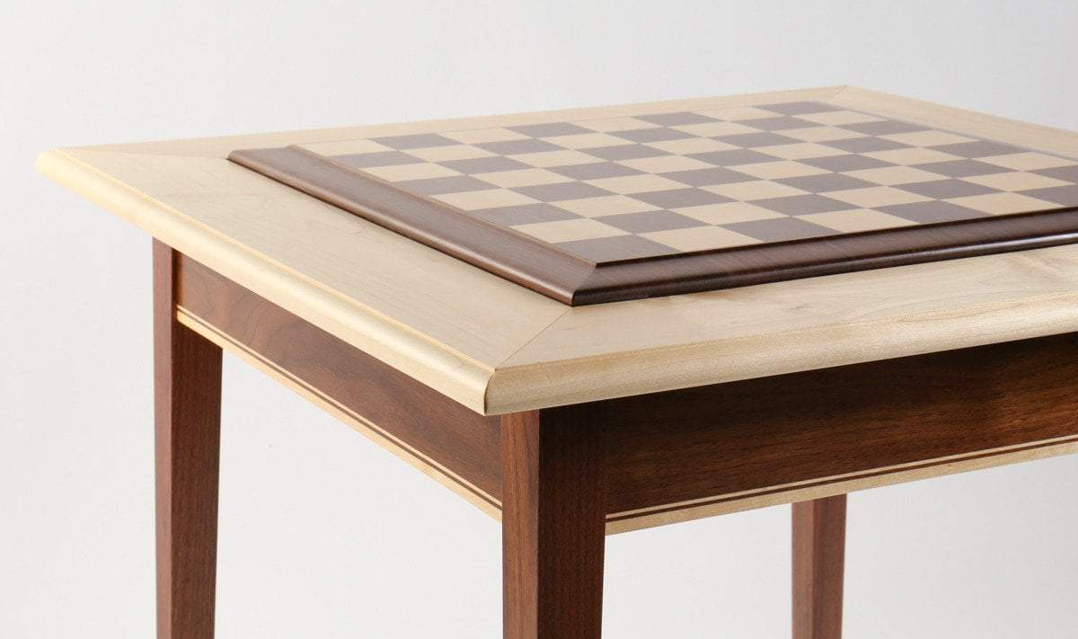  Chess House JLP Walnut Maple Premium Hardwood Chess Table by Chess House - Maple Edge - Bonton
