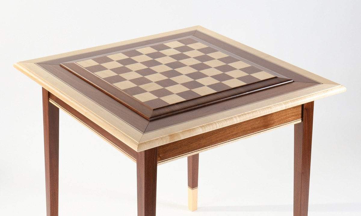  Chess House JLP Walnut Maple Premium Hardwood Chess Table by Chess House - Maple Edge - Bonton