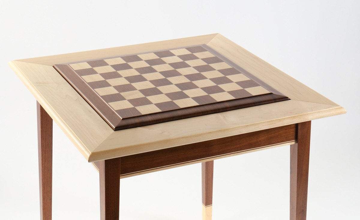  Chess House JLP Walnut Maple Premium Hardwood Chess Table by Chess House - Maple Edge - Bonton