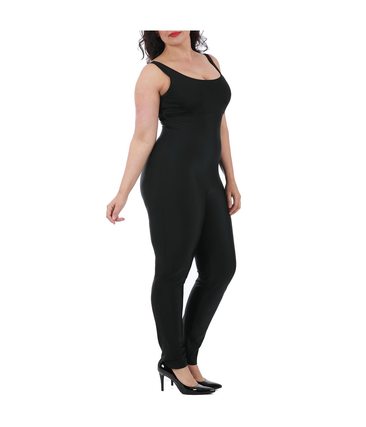  InstantFigure Sleeveless Pant Bodysuit  - Plus - Black - Bonton