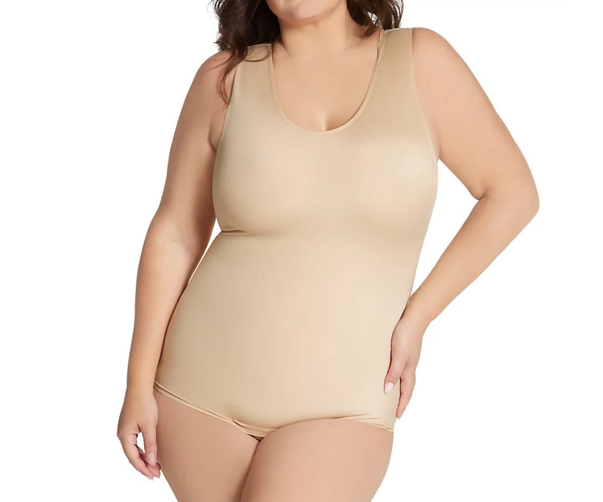  InstantFigure InstantFigure Tank Bodysuit Plus Size Shapewear WB4033C - Black - Bonton