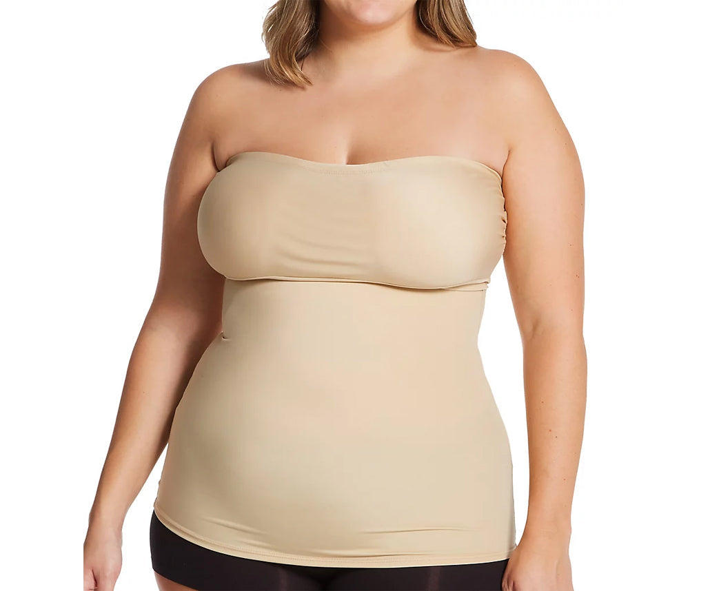 InstantFigure InstantFigure Plus Size Strapless Bandeau Top WBT035C - Black - Bonton