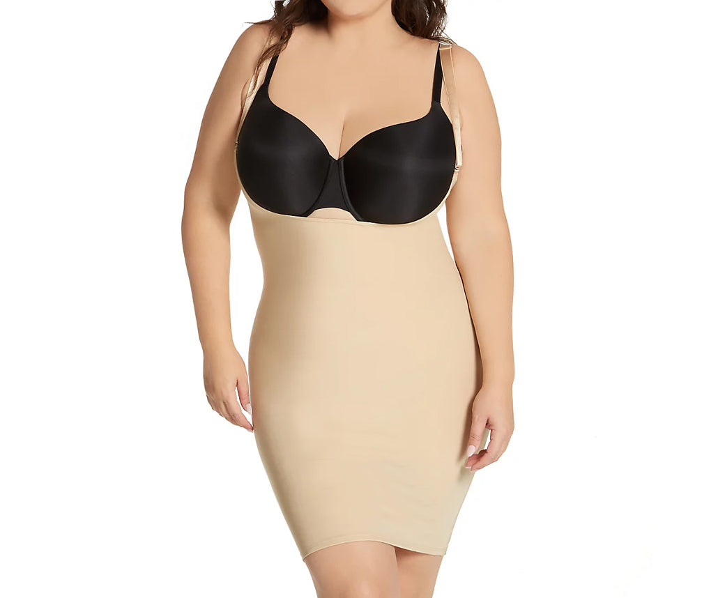  InstantFigure InstantFigure Underbust Plus Size Dress Adjustable Strap WDS40151C - Black - Bonton