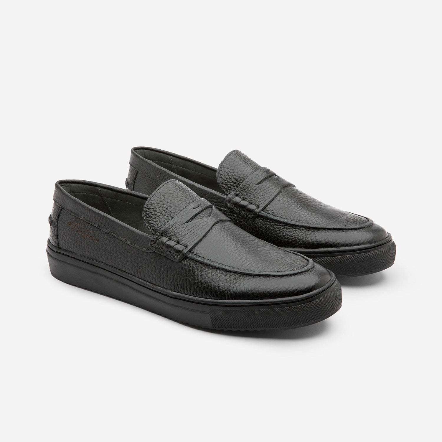  Gernie NYC 22's Penny Leather Low Top - Black Napa - Bonton