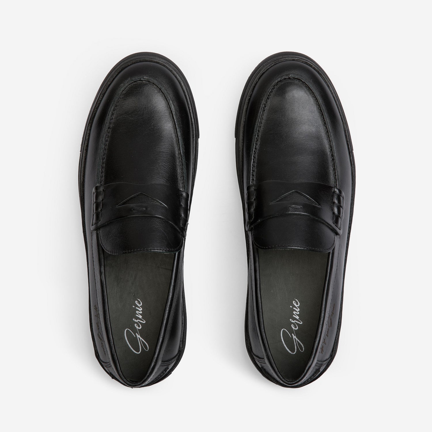  Gernie NYC 22's Penny Leather Low Top - Black Napa - Bonton