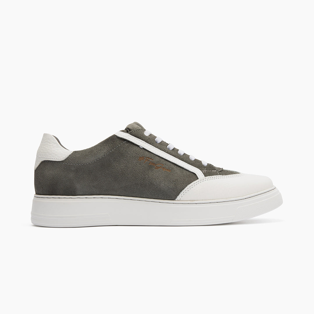  Gernie NYC 18's Garda Leather Laceless Low Top - White Grainy - Bonton