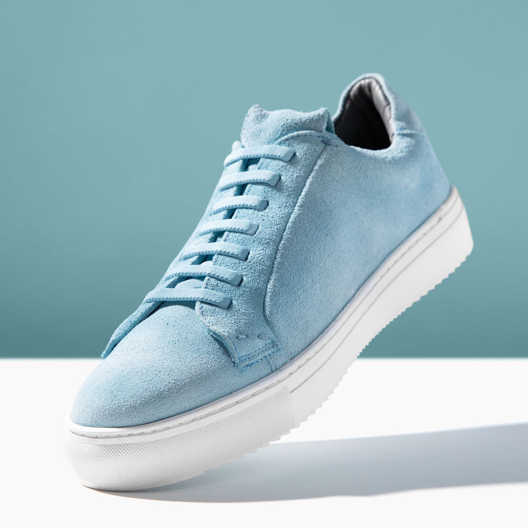  Gernie NYC 36's Laceless Low Top - Light Blue Suede - Bonton