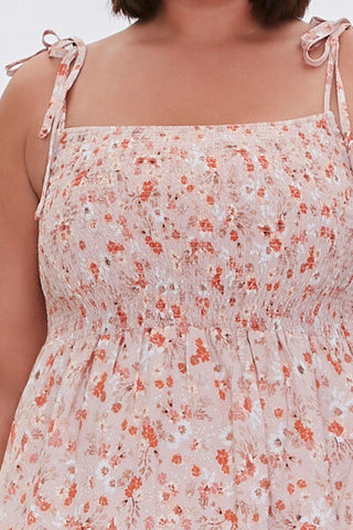 Plus Size Floral Print Dress