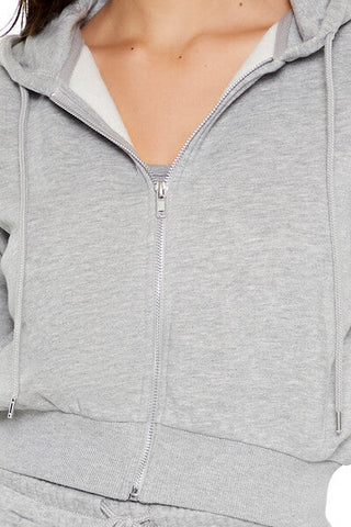 Basic Fleece Zip-Up Hoodie
