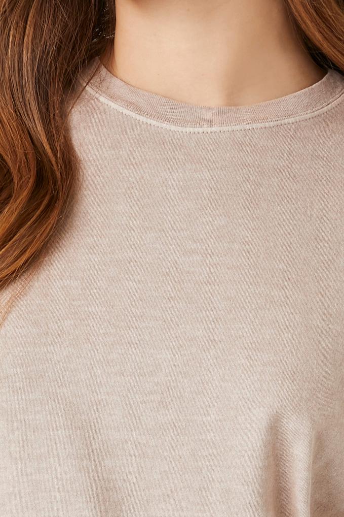  Forever 21 Oversized Drop-Sleeve Top - beige - Bonton