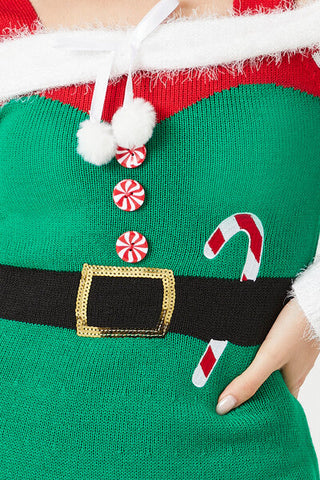 Peppermint Elf Mini Dress