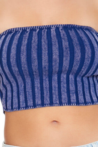 Striped Tube Crop Top
