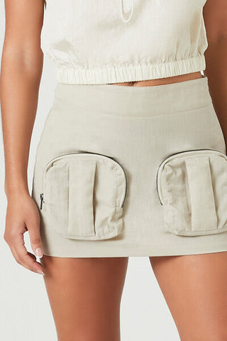 Cargo Utility Mini Skirt