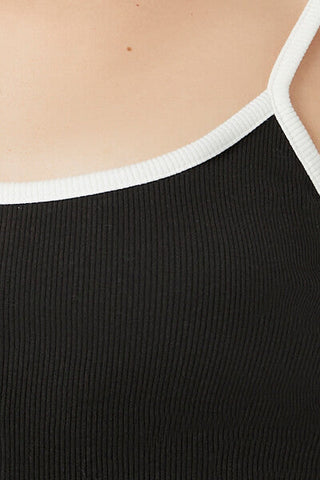 Ribbed Knit Ringer Cami Bodysuit