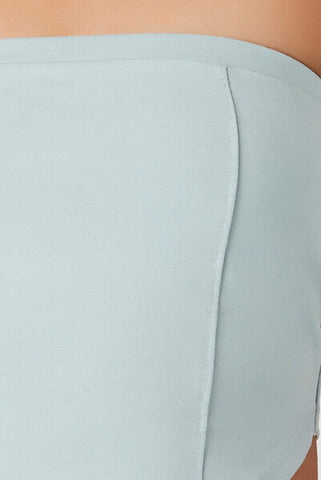 Ponte Knit Curved-Hem Tube Top