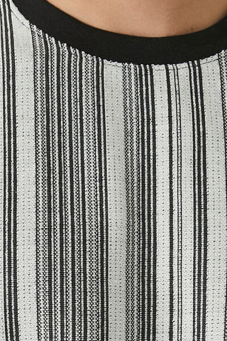Striped Contrast Crew Tee