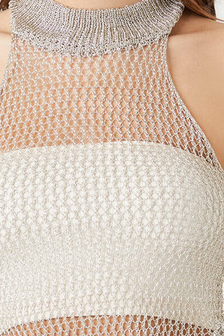 Sheer Crochet Sleeveless Top