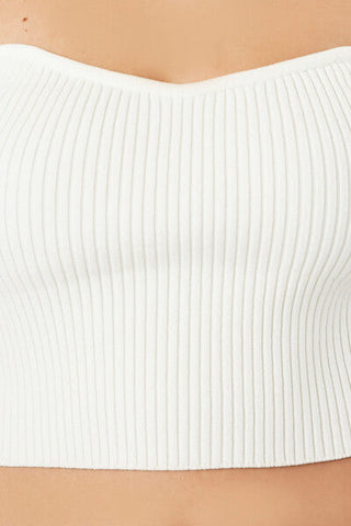 Sweater-Knit Cropped Tube Top